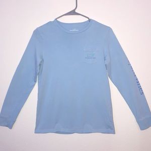 boys light-blue vineyard vines long sleeve tee